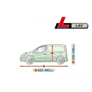 Kegel Mobile series cover size L gray suitable for VAN, 423-443x150-160cm
