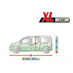 Kegel Mobile series cover size XL gray suitable for VAN, 443-463x150-160cm