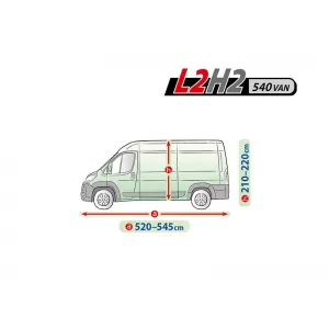 Kegel Mobile sorozat takaróponyva 540 L2H2 méret szürke VAN típusú járművekhez, 520-545x210-220cm-image-6130756