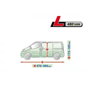 Kegel Mobile series cover size L480 gray suitable for VAN, 470-490x175-185cm