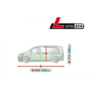 COVER KEGEL MOBILE SERIES SIZE L514 GRAY SUITABLE FOR VITO, 500-520X172-180CM
