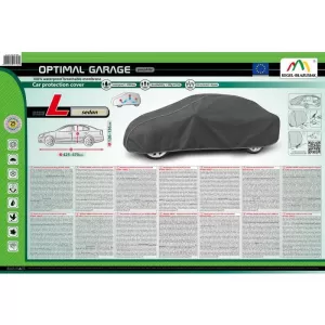 Kegel Optimal Garage sorozat autótakaró ponyva, L-es méret, grafit szín, szedánhoz-image-6130934