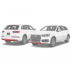 Add-ons suitable for front and rear bumper for Audi Q7 after 2016
