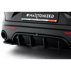 Maxton Design hátsó lökhárító diffúzor toldat Alfa Romeo Stelvio 2016-tól, fekete fényes-image-6132186