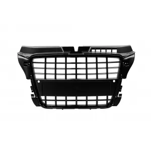 image-41-Griglia in vernice nera tipo S3 adatta per Audi A3 hatchback, Sportback, cabriolet 2009-2012 con aperture per sensori di parcheggio