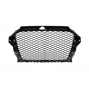 image-45-Griglia tipo RS3 verniciata nera adatta per Audi A3 2013-2016 senza PDC