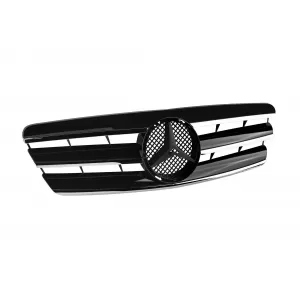 Chrome/black grille suitable for Mercedes C-Class W203 2000-2007
