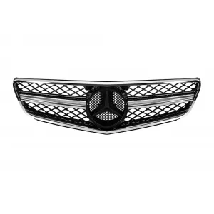 image-11-Króm/fekete AMG stílusú hűtőrács Mercedes C-osztály W204 sedan, kombi, coupe 2007-2014