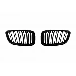 Double slat kidneys in black lacquer suitable for BMW Series 2 F22 Coupe, F23 Cabriolet after 2013
