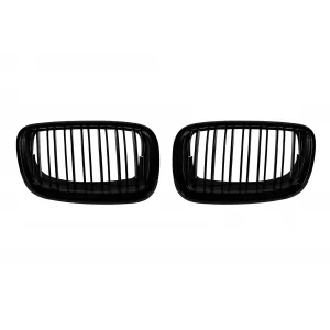 Double slat kidneys in black lacquer suitable for BMW X5 E70, X6 E71 2007-2013