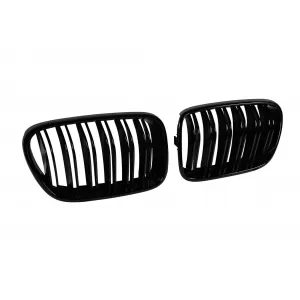 Double slat kidneys in black lacquer suitable for BMW X3 F25 2010-2014