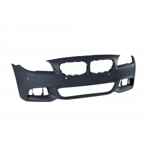 Front M Technik Stoßstange geeignet für BMW 5er Reihe F10 Limousine, F11 Touring 2013-2017 mit PDC, mit Waschdüsen, ohne Nebelscheinwerfer-image-6162836
