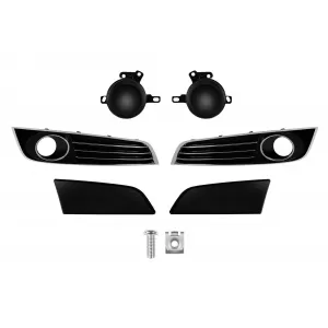 image-73-Hűtőrács szett ACC kupakokkal nappali menetfényhez, W12 első lökhárítóhoz, Audi A8 2009-2017, króm díszítéssel