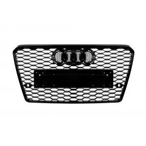 image-18-Fekete lakk RS7 típusú hűtőrács Audi A7 Sportback 2012-2015, PDC nyílásokkal