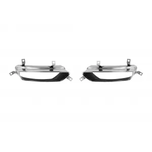 W12-Typ Diffusor mit verchromten Enden geeignet für den serienmäßigen Heckstoßfänger des Audi A8 2010-2014 -oo--oo--image-6163822