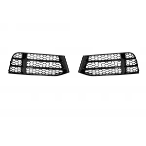Side grilles suitable for front RS5 bumper on Audi A5 2012-2015 glossy black