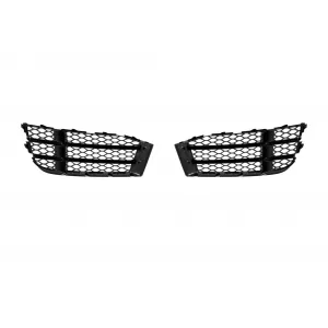 Side grilles suitable for front RS5 bumper on Audi A5 2012-2015 glossy black