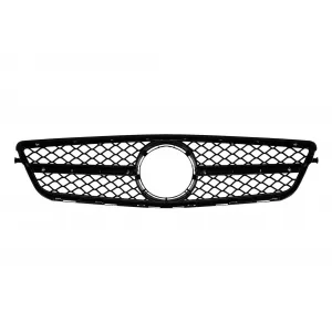 Schwarzer Lack A Design Kühlergrill Typ C63 geeignet für Mercedes C-Klasse W204 Limousine, Kombi, Coupé 2007-2014 mit einem einzelnen Strahl-image-6137998