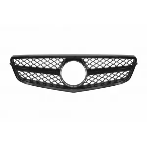 Schwarzer Lack A Design Kühlergrill Typ C63 geeignet für Mercedes C-Klasse W204 Limousine, Kombi, Coupé 2007-2014 mit einem einzelnen Strahl-image-6137999