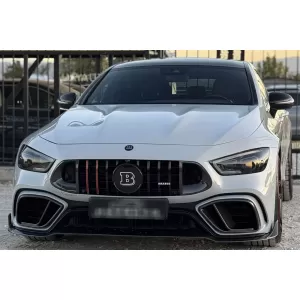 Schwarzer Lackgrill Typ Brabus mit roten Linien geeignet für Mercedes A Design GT 4-Türer Coupe X290 nach 2019-image-6138021