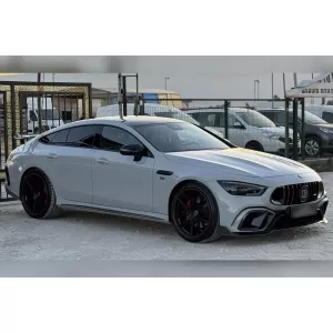 Schwarzer Lackgrill Typ Brabus mit roten Linien geeignet für Mercedes A Design GT 4-Türer Coupe X290 nach 2019-image-6138022