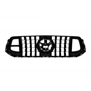 BS type grille suitable for Mercedes GLE SUV W167, GLE Coupe C167 2019-2023 with camera opening, for the model equipped with A Design Line front bumper, carbon color