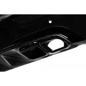 GLE63 Typ Diffusor mit schwarzen Endrohren geeignet für den hinteren A Design Stoßfänger am Mercedes GLE Coupe C167 nach 2020 -oo--oo--image-6138053