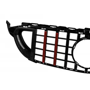 Brabus-Carbon-Grill geeignet für Mercedes C-Klasse W205, S205 2014-2021-image-6138663