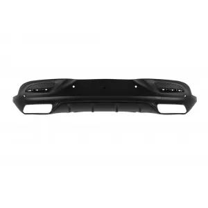 GLE63 Typ Diffusor mit verchromten Endrohren für den hinteren A Design Stoßfänger geeignet für Mercedes GLE Coupe C292 2016-2019 -oo--oo-, mit schwarzem Lackzierleisten-image-6138691