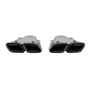 CLS63 GT Typ Diffusor mit schwarzen Endrohren geeignet für den hinteren A Design Stoßfänger an Mercedes CLS C218 2011-2018 -oo--oo-, schwarz lackiert-image-6138702