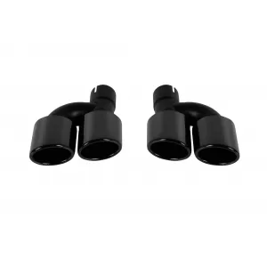 Gloss black exhaust tips suitable for Audi A4 B9.5 after 2021