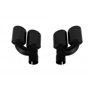 Gloss black exhaust tips suitable for Audi A4 B9.5 after 2021