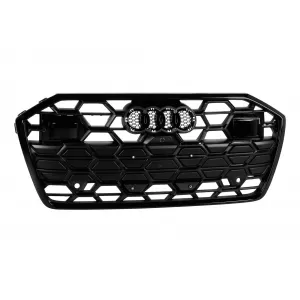 Mattschwarzer S-Typ Kühlergrill geeignet für Audi A6 2019-2024-image-6139166