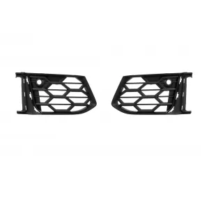 Gloss Black front bumper side grilles suitable for Audi A6 2019-2024