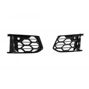 Gloss Black front bumper side grilles suitable for Audi A6 2019-2024