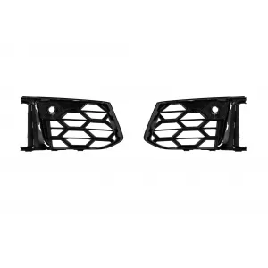 Gloss Black front bumper side grilles suitable for Audi A6 2019-2024