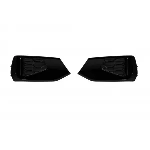 Gloss Black front bumper side grilles suitable for Audi A7 2018-2023