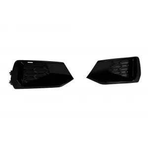 Gloss Black front bumper side grilles suitable for Audi A7 2018-2023
