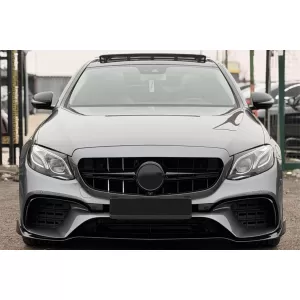 B Design spoiler A Design első lökhárítóhoz, Mercedes E-osztály W213, S213 2016-2020, fényes fekete-image-6139608