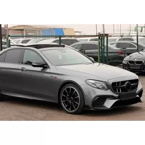 B Design spoiler A Design első lökhárítóhoz, Mercedes E-osztály W213, S213 2016-2020, fényes fekete-image-6139609