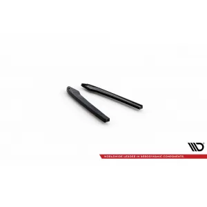 Maxton Design side extensions suitable for rear bumper of Audi A4 B9 after 2019, black lacquer