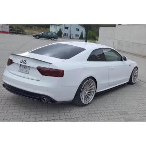 Maxton Design add-on for rear S-Line bumper diffuser suitable for Audi A5 8T coupe, Sportback 2011-2015, black lacquer