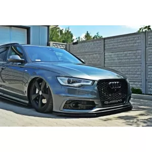image-37-Maxton Design version 1 első spoiler Audi A6 C7 2011-2014 S6, S-Line lökháróhoz, fekete lakk