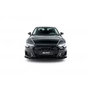 Maxton Design version 1 első spoiler Audi A6 C8 sedan, Avant 2019-től, S6, S-Line lökháróhoz, fekete lakk-image-6140179