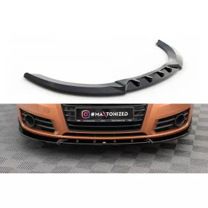 Maxton Design version 2 spoiler suitable for front bumper of Audi A7 C7 2010-2014, black lacquer