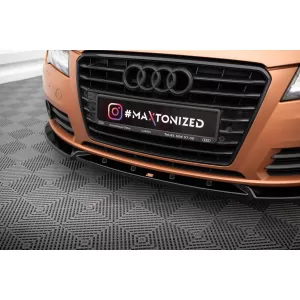 Maxton Design version 2 spoiler suitable for front bumper of Audi A7 C7 2010-2014, black lacquer