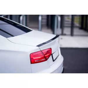 Maxton Design spoiler suitable for Audi A8 D4 trunk 2009-2017, black lacquer