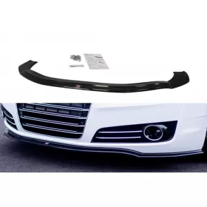 Maxton Design spoiler suitable for standard front bumper of Audi A8 D4 2009-2013, black lacquer