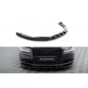 Maxton Design spoiler suitable for front bumper of Audi A8 D4 2013-2017, black lacquer