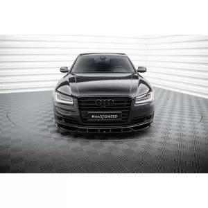 Maxton Design spoiler suitable for front bumper of Audi A8 D4 2013-2017, black lacquer